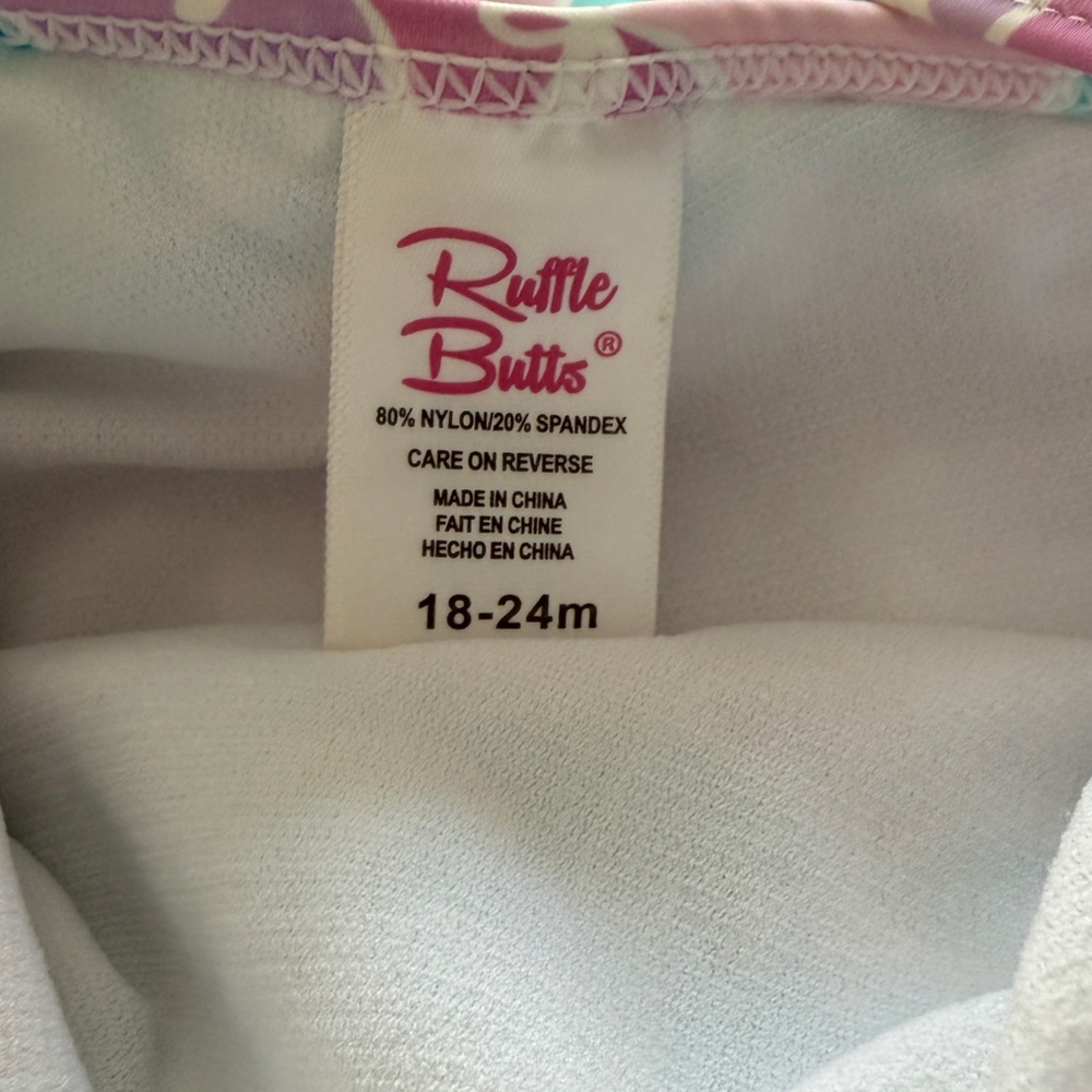 Ruffle Butts Pastel Mermaid Swimsuit 18-24 Months - Picture 2 of 2